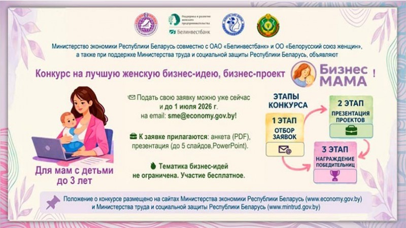 Конкурс на лепшую бізнес-ідэю, бізнес-праект «БізнесМАМА»
