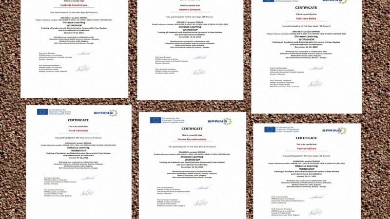 Training of Academic and Administrative Personnel in Peer Review and International Accreditation