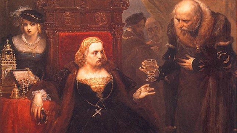 Ян Матейко. Отравление королевы Боны, 1859.