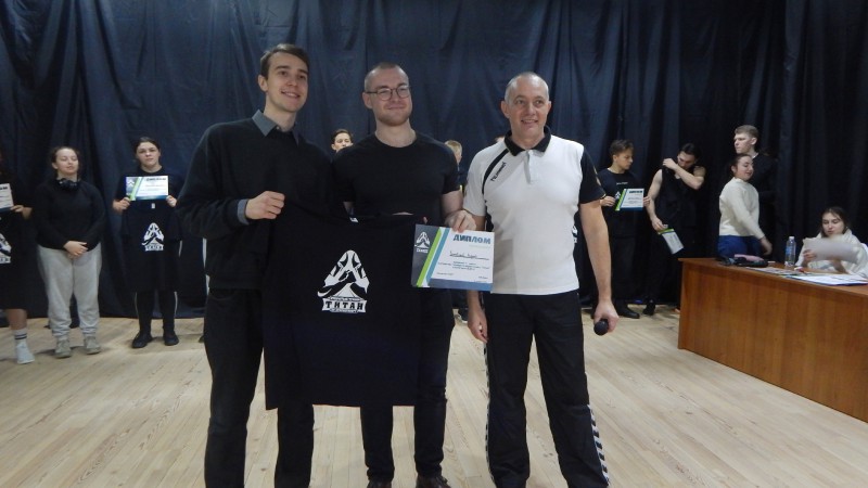 Победитель турнира ТИТАН в весе свыше 85 кг Ганебный Андрей (ГрГМУ)