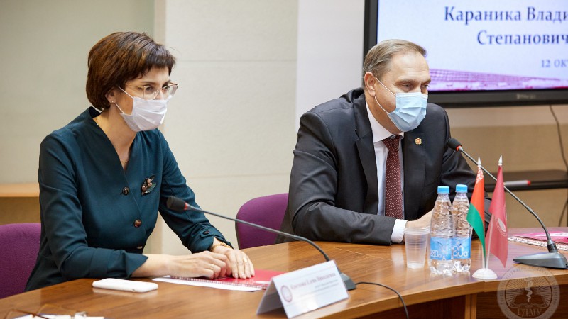 Диалоговая площадка с председателем Гродненского облисполкома Владимиром Степановичем Караником прошла в ГрГМУ