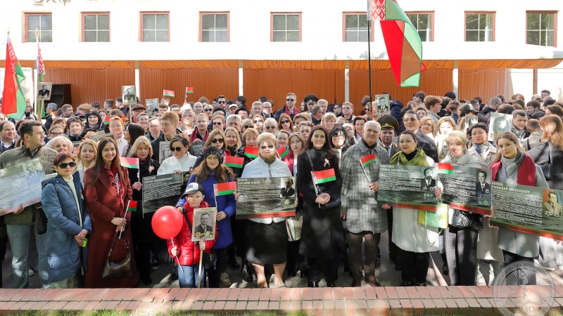 Память! Гордость! Единство! Гродненский медуниверситет присоединился к празднованию Дня Победы