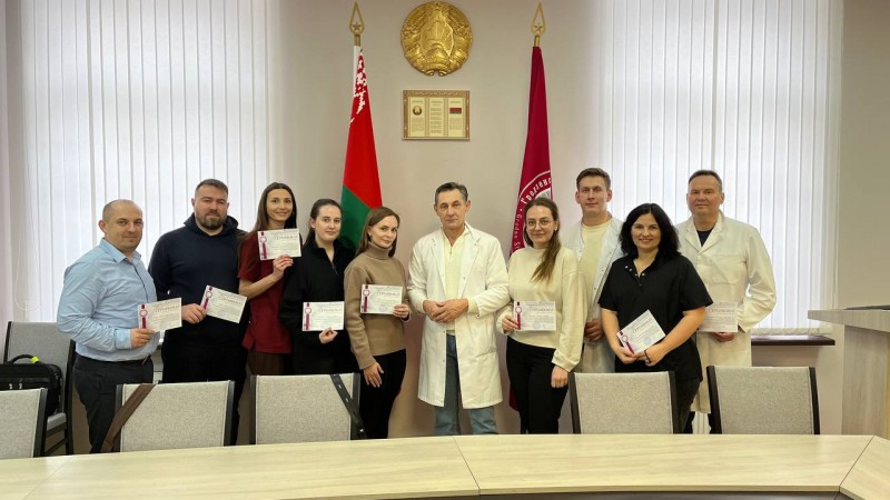 В ГрГМУ проходит практическое обучение врачей ЦРБ Гродненской и Брестской областей по оказанию реанимационной помощи детям