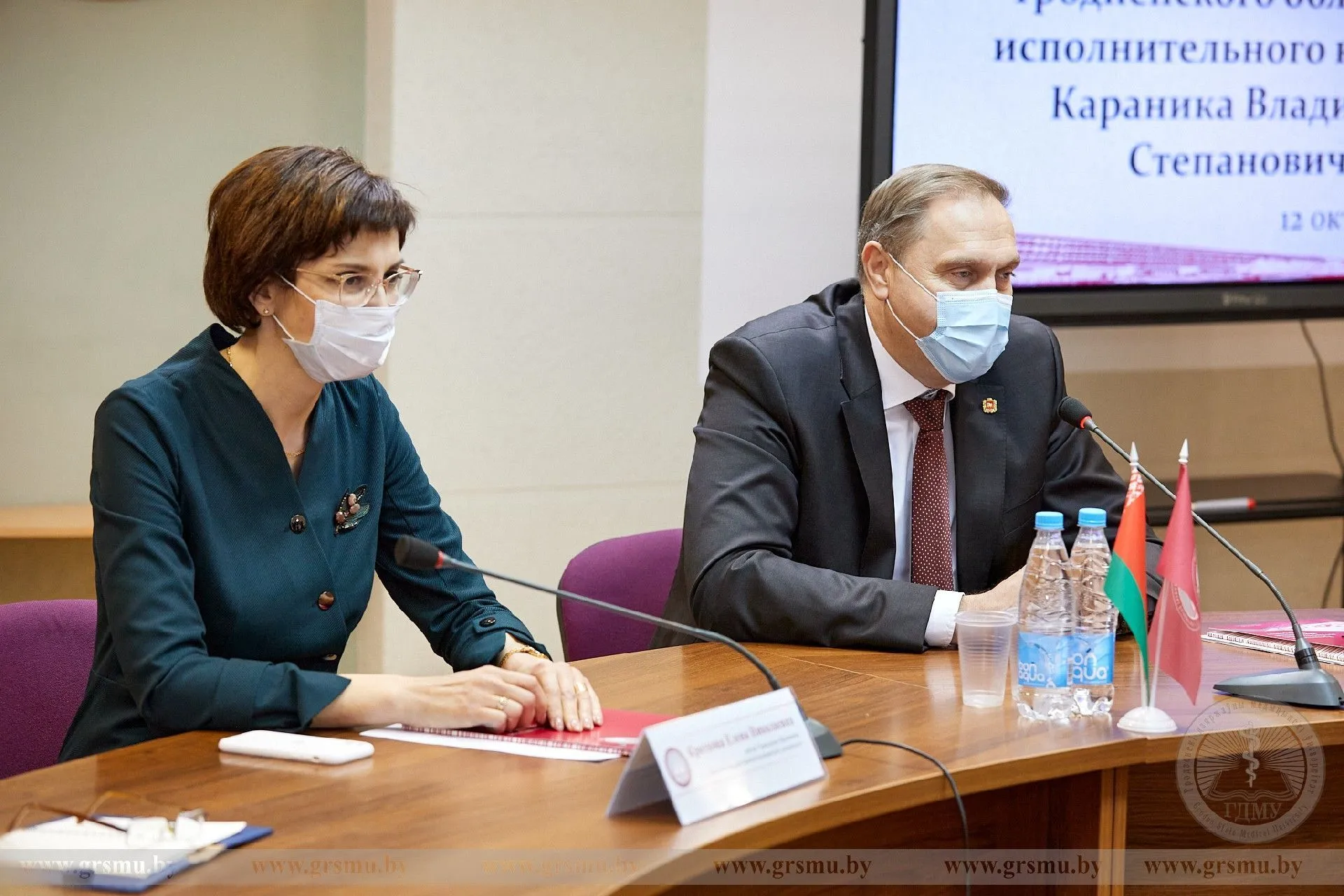 Диалоговая площадка с председателем Гродненского облисполкома Владимиром Степановичем Караником прошла в ГрГМУ