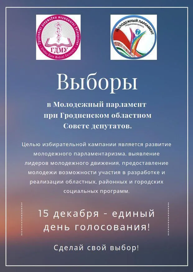Выборы в Молодежный парламент при Гродненском областном Совете депутатов