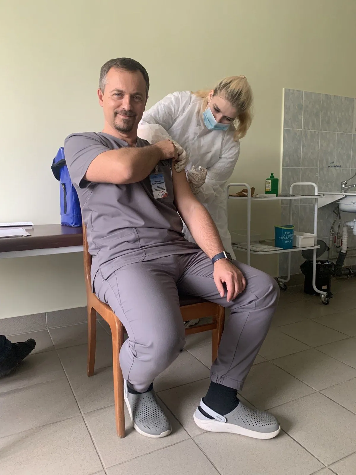 Сотрудники Гродненского медуниверситета прививаются против гриппа