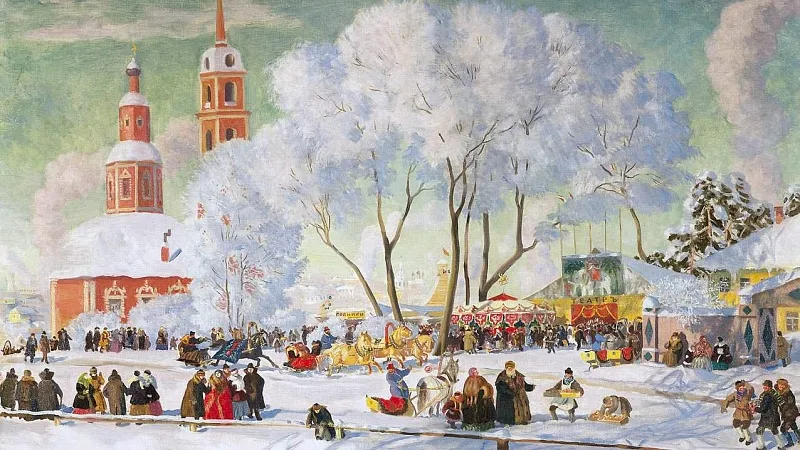 Борис Кустодиев. «Масленица»